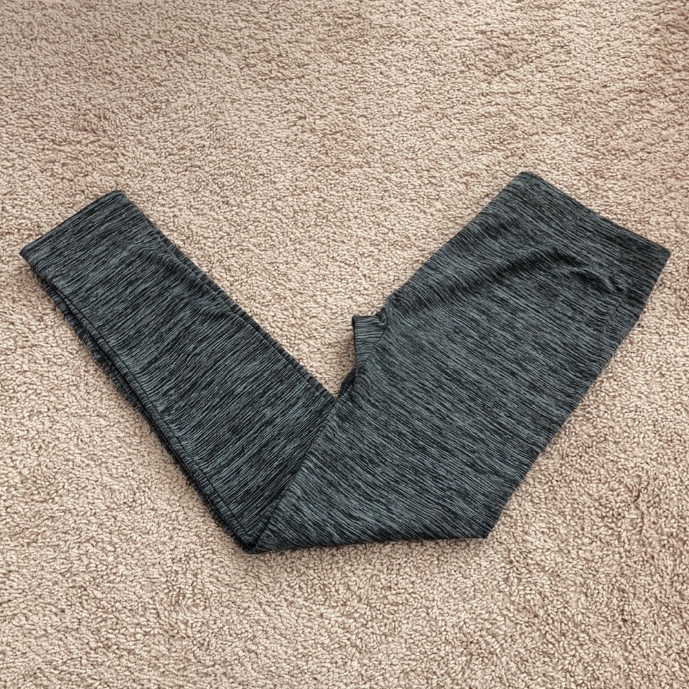 Blue Star gray black thick lined leggings | girls L/XL | winter cold weather
